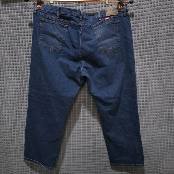 Bootcut High Rise Jeans 48x30 Mens Dark Wash Relaxed Fit Stretch Comfort Western - Picture 3 of 13